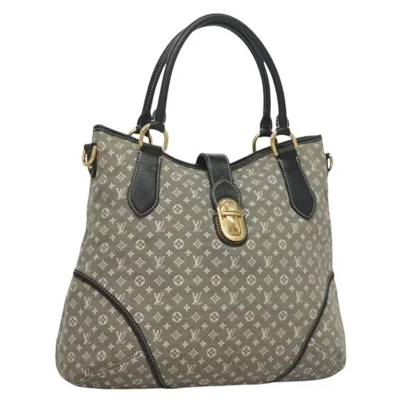 LOUIS VUITTON Monogram Idylle Elegy 2way Shoulder Bag Navy M56697 LV Auth 134785